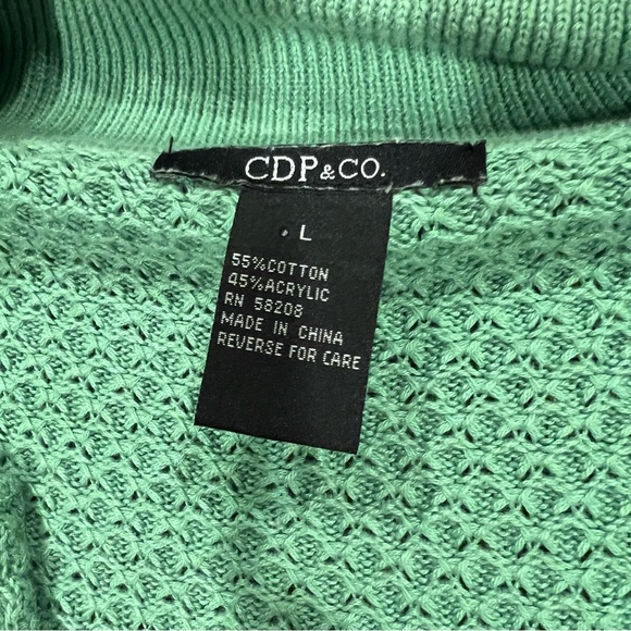 CDP & Co. Cotton blend Button Front Knit Cardigan Sweater. Size L - Picture 6 of 6